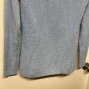 Lands'End  Baby Blue Cowl Neck Sweater Womens Size 6-8/Small Thick Cable Knit Photo 2