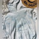 Gildan  Heavy Blend Light Baby Blue/White Tie Dye Hooded Sweatshirt Photo 4