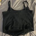 Hollister plain Black, Spaghetti Strap Crop Photo 1