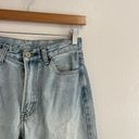 Brandy Melville John Galt Light Wash High Waisted Relaxed Fit Raw Hem Jeans 25 Photo 6