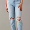 American Eagle AE Strigid Curvy Ripped Mom Jean Photo 0