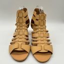 Nature Breeze  Sandal Womens 8 Tan Open Toe Strappy Gladiator Sandal Wedge NEW Photo 3