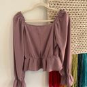 Altar'd State Light Purple Peplum Top  Photo 2