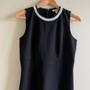 Loft Ann Taylor  Faux Pearl Collar Black Dress Womens Size 4 Sleeveless Work Photo 1