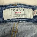 Torrid  Women's First at Fit Flare Leg Button Fly Denim Jeans Size 18S Blue Photo 5