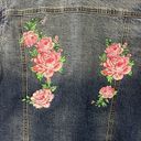 Universal Threads NWT-Universal Thread Homemade Floral Embroidered Medium Wash Jean Jacket- Medium Photo 10