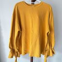 Mango  Bow Cotton Sweatshirt Mustard Yellow Photo 2