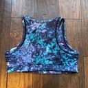 Fabletics  High Neck Sports Bra Mesh Size Small Purple/Teal Photo 3