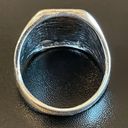 Black obsidian stone S925 stamped silver ring size 9 Photo 3