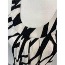 Xxi Geometric Print Sleeveless Pleated Racerback Dress Cream Black Small Photo 2