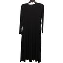 Nordstrom the Catalog Pleated Babydoll Shoulder Pad Maxi Dress Black Small Photo 1