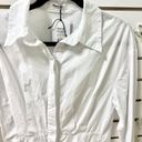 Showpo NWT . Rachana Lace Up Back Longline Shirt Dress White Women's Size US 2 Photo 3