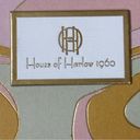 House of Harlow NIB  1960 Gold Tone Double Heart Glass Stones Dangle Earrings $99 Photo 5