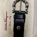 Salvatore Ferragamo Gancini Leather Buckle Belt GV67 9898 Italy 💯 Authentic NEW Photo 4