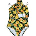 ZARA NWT   Twist Neck Floral Halter Top Bodysuit Small Photo 10