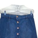 Celebrity Pink Womens Button Front Denim Mini Skirt Blue Size 3/26 Coastal Boho Photo 6