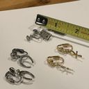 Gold Hinge Lot Of 3 Fun Novelty Clip On Screw On Earrings Dangle- Door Hinge Horseshoe Etc Photo 6