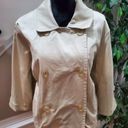 Daisy Fuentes  Women's Beige Cotton Double Breasted Long Sleeve Jacket Blazer 2X Photo 1