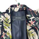 ZARA  Satin Floral Printed Open Front Long Blazer Jacket Women Green Size XS Photo 8