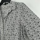 Velvet Heart  Boho Ditzy Floral Button Up Shirt White Black High Low Soft Size M Photo 2