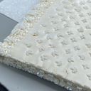 Vintage cream satin beaded clutch White Photo 5