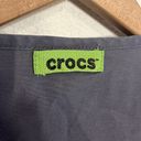 Crocs  Medical Apparel Scrubs Top Size Large Gray V Neck Unisex Neutral Photo 5