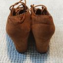 Charlotte Russe  Brown Suede Bootie Wedge Shoes Size 6 GUC #3088 Photo 3