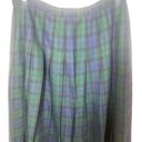 Pendleton  Tartan Plaid Wool Pleated Midi Skirt Size 14 Photo 4