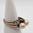 Ruby Vintage Gold Genuine Pearl &  Ring (5.25) Photo 2