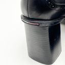 Tommy Hilfiger  Black Leather Y2K Chunky Loafer Heels, Size 8 Photo 7