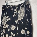 Dress Barn  Black White Floral Panel Skirt Size 12 Midi Photo 2