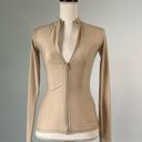 Hue NICKI STUDIOS | Nude  Stretch Zip Up Jacket Sz XS Photo 0