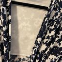 Krass&co NY& Stretch Floral Dress Navy Blue/White Size Small Photo 5