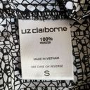 Liz Claiborne  Black White Geometric Print Pants, Small Photo 5