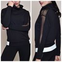 Alala  Slice Pullover Sweatshirt Black Mesh Long Sleeves Womens Size Medium M Photo 1