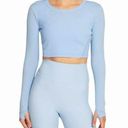 Nicole Miller  Cropped‎ Active Long Sleeve Top Sz Sm Photo 0