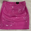 Pink Leather Skirt Size L Photo 2