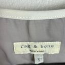 Rag and Bone  Small Fleet Hi Low Sheer Back Tank Top White Gray Tulip Style Photo 3