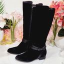 Via Spiga  Tall Boots Prish Riding Boots Black Suede Leather Sz 7.5 Photo 0