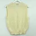 American Vintage Y2K Cottagecore Sleeveless Cable Knit Rose Sweater Size Medium Photo 5