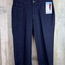 Riders By Lee  Size 8 (M) Dark Blue Denim Slender Stretch Capri 5 Pockets Photo 0