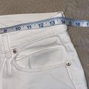 Gap  Mid Rise Boyfriend Denim Jeans Frayed Hem Cropped White Size 2/26 Photo 4