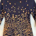 Maeve  Navy Leopard Print 3/4 Sleeve Mini Scoop Neck Sweater Dress XS Photo 3