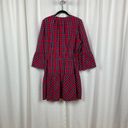 Draper James  Red Angie Plaid Avery Shirt Dress Sz.L Photo 10