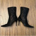 Stuart Weitzman  Black Beaded Mesh Booties Size 9 Photo 1