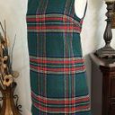 Aura  Tartan Plaid Holiday Wool Blend Sleeveless Dress Green/Red Size Small Photo 3