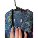 Coldwater Creek  Colorful Floral Embroidered Jean Jacket Photo 2