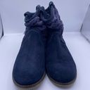 The Sak suede pull-on blue booties crochet stitching detail women Size 6 Photo 2