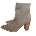 Oasis Society Grey Sock Heeled Booties Size  9 Photo 0