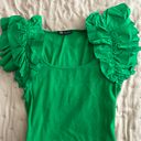 ZARA Ruffle Sleeve Top Photo 0